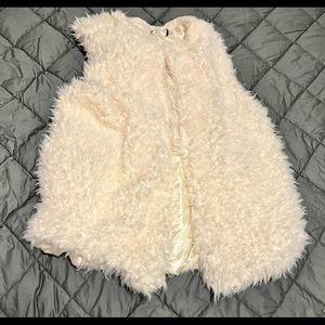 Cream Shearling Vest - size 2X